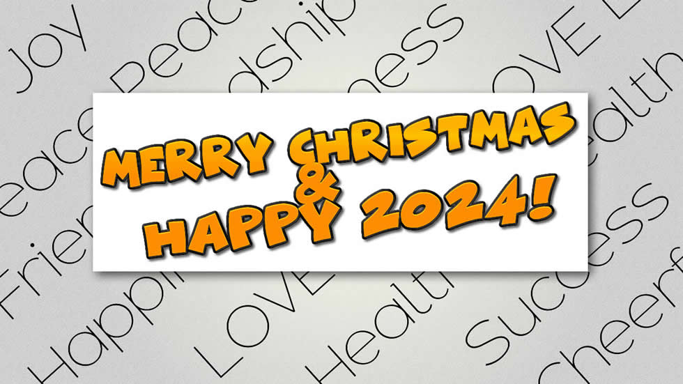Nice greeting card with text on the background to wish peace, health, love, joy, business, kindness, friendship and prosperity with an orange greeting message overlaid