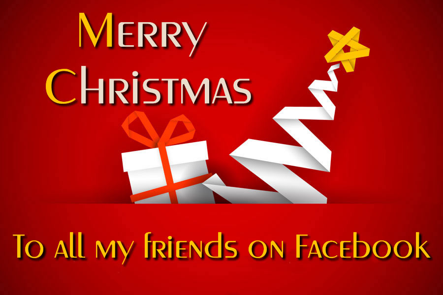 Image to share on your Facebook profile for best wishes to all your friends for Christmas 2024