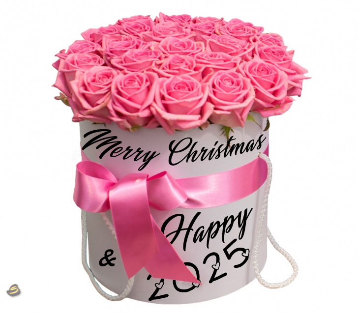 Image with a beautiful bouquet of roses with best wishes for Happy Holidays for your love