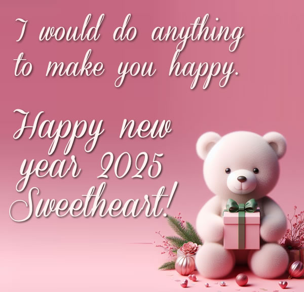 tender image with teddy bear holding a flower and a romantic phrase of best wishes