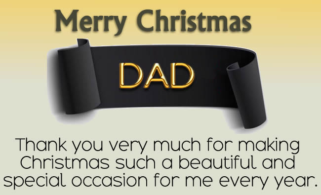 elegant image to send to the father as a Christmas greeting card and with a beautiful phrase already inserted
