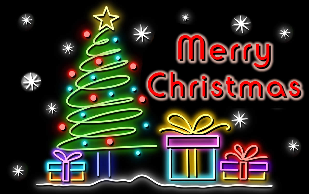 Image with christmas tree and gifts