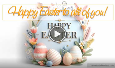 A beautiful, cheerful and colorful Easter 2024 greeting video