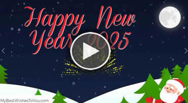 Video Wishes Happy 2024 with Santa Claus